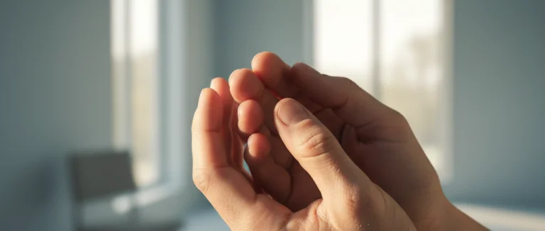 пациент с артритом в суставах пальцев