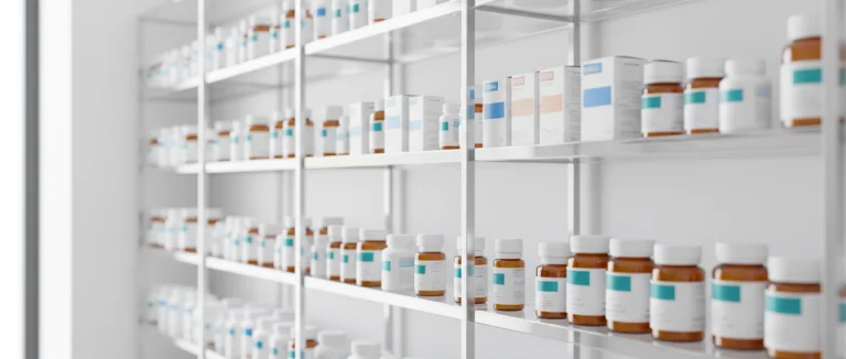 Аптечный прилавок с лекарствами