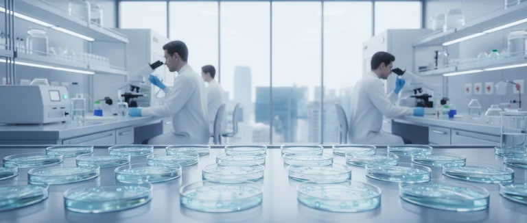 Лаборатория с культурами стволовых клеток