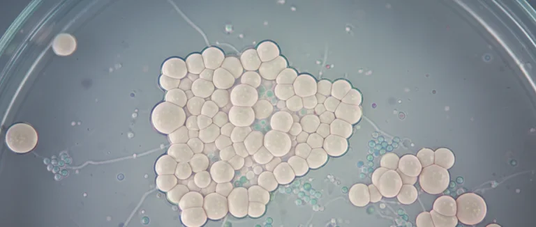 Эмбриональные стволовые клетки в микроскопе