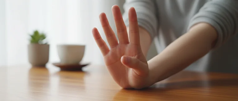 Человек выполняет упражнения для рук