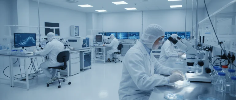 Лаборатория с культурами плюрипотентных стволовых клеток