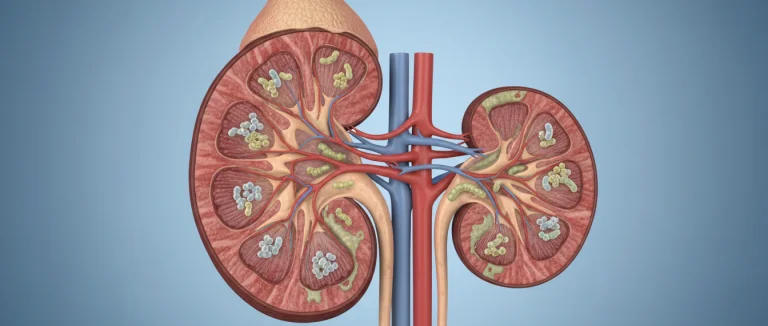 Диагностический снимок почек с инфекцией