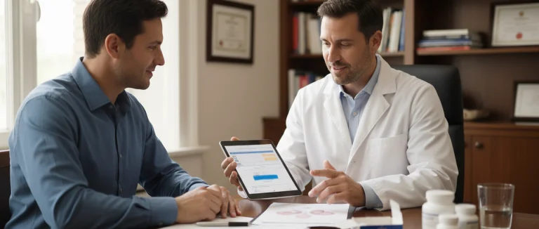 Врач обсуждает выбор препарата