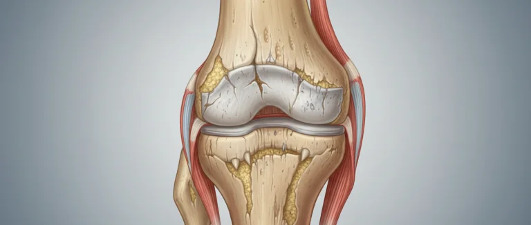Коленный сустав с изображением хрящевой ткани