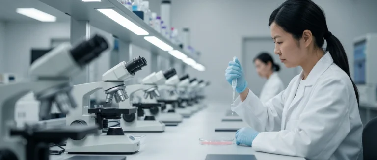 Лаборатория с образцами стволовых клеток