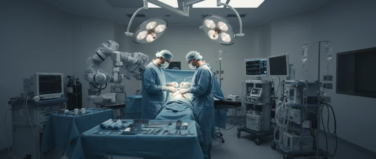 Хирургическая команда готовится к лобэктомии