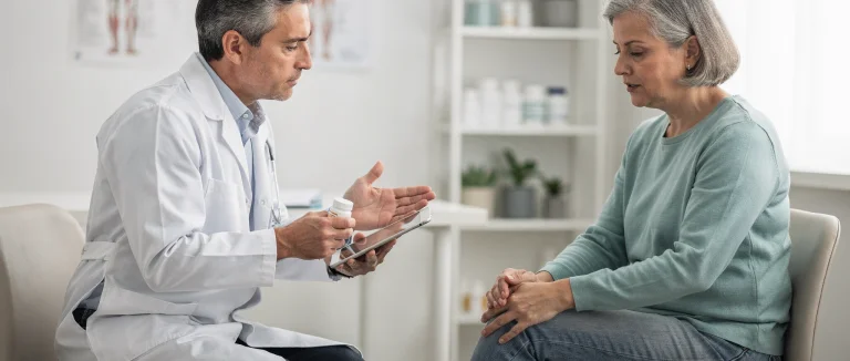 Консультация врача перед приёмом лекарства