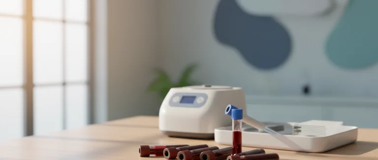 анализ крови в лаборатории