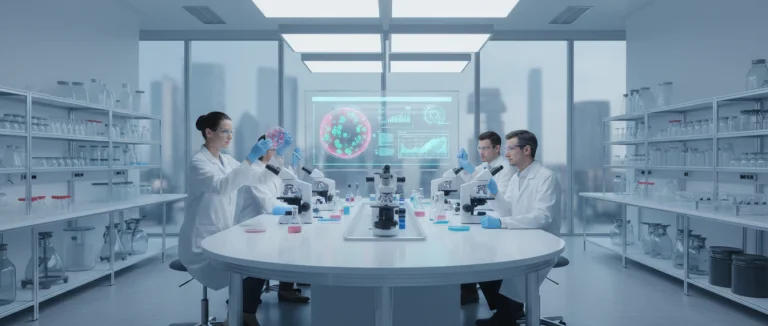 Лаборатория с культурами стволовых клеток