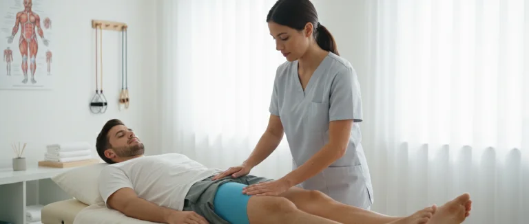 Сеанс физиотерапии в клинике