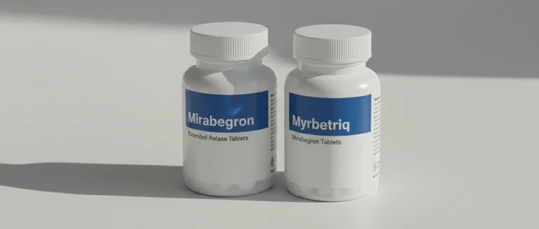 Бутылочка с таблетками миробегрон и миробетрик