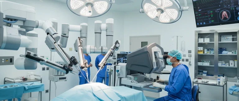 Роботизированный хирургический комплекс в работе