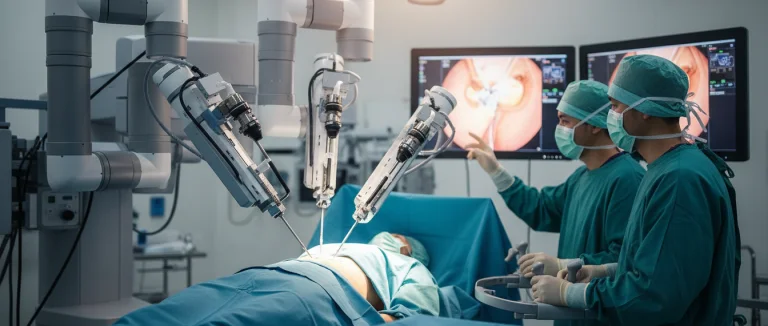 Робот Da Vinci в процессе лобэктомии