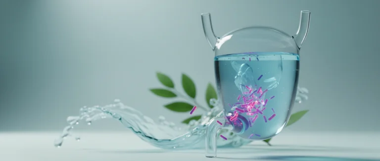 Изображение микроскопа с бактериями в моче