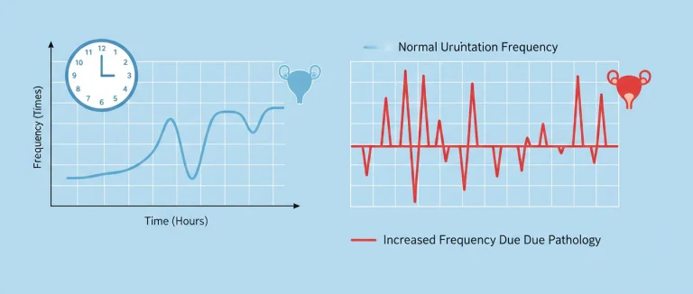 График сравнения нормальной и повышенной частоты мочеиспускания