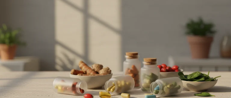 Витаминные добавки на фоне природы