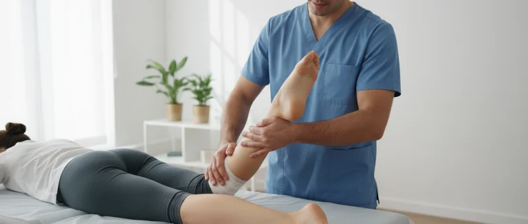 Физиотерапевт проводит лечение