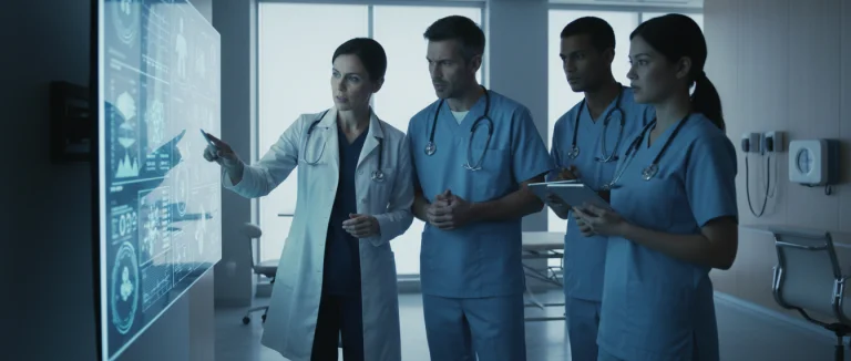 Команда врачей обсуждает план лечения рака