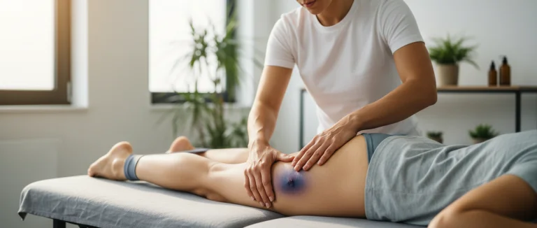 Физиотерапевт проводит лечение