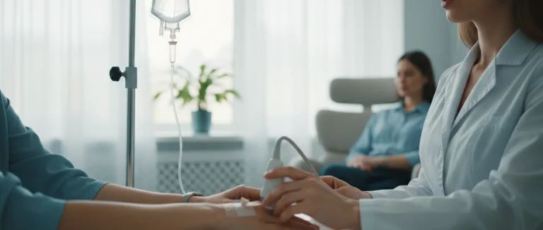 Врач обсуждает план лечения с пациентом