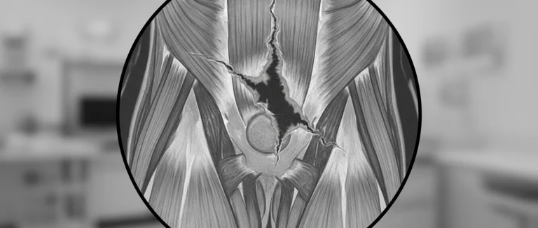 Снимок МРТ разрыва мышцы