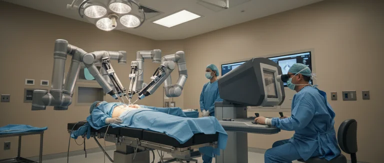 Роботизированная система Da Vinci в работе