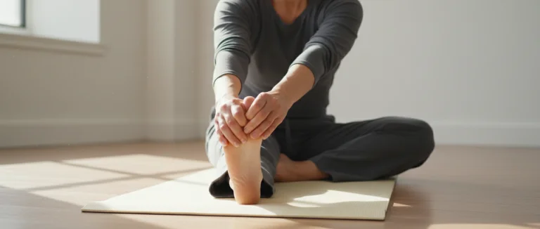 Человек выполняет упражнения для суставов