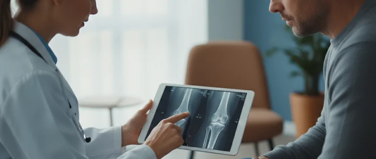 врач проводит обследование