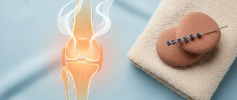 Иллюстрация действия тепла на сустав
