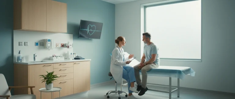 Врач проводит ежегодный медицинский осмотр