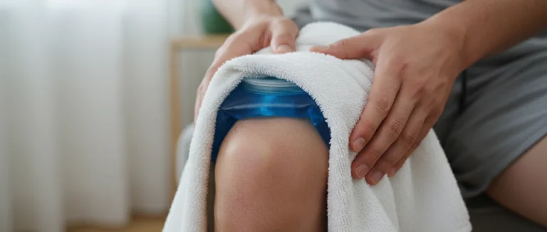 Лёд на травмированной мышце