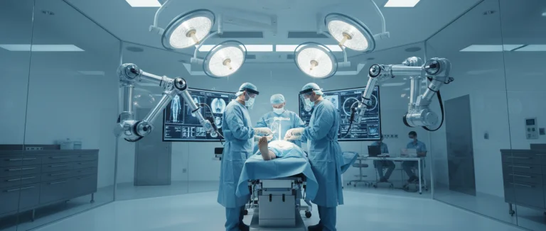 Ортопедическая операция в современном операционном зале