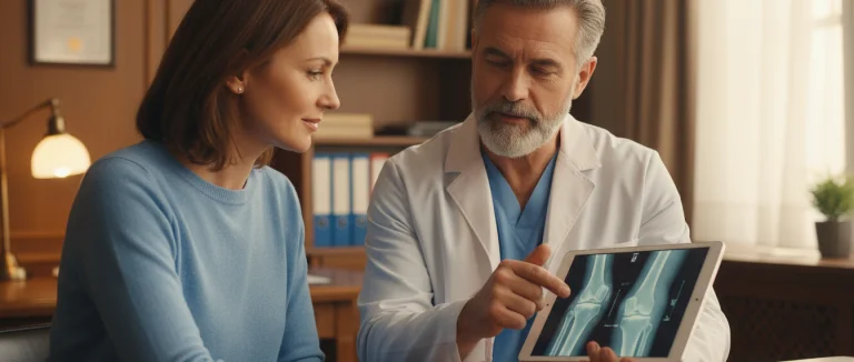 Ортопед консультирует пациента