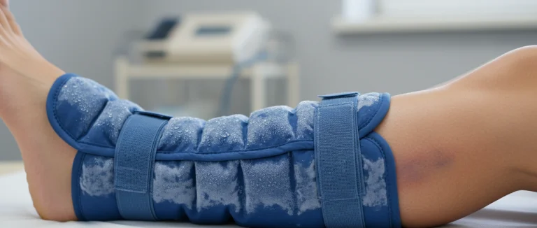 Ледяной пакет на колене