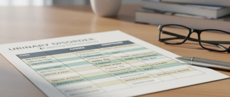 Таблица причин частого мочеиспускания