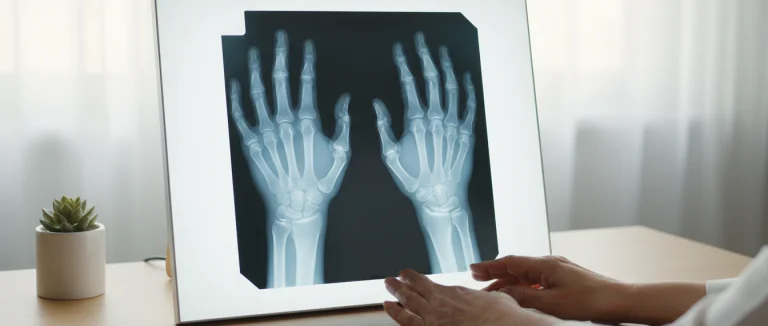 Рентгенологическое изображение кисти с признаками остеоартрита