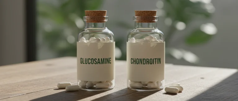 Бутылочки с глюкозамином и хондроитином