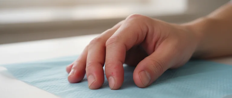 пациент с артритом пальцев руки