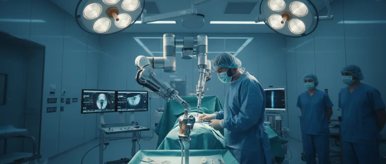 Роботизированная система помогает хирургу установить протез коленного сустава