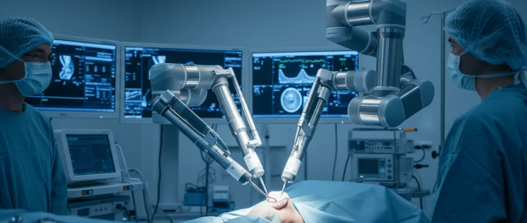 Роботизированная хирургическая система в операционной