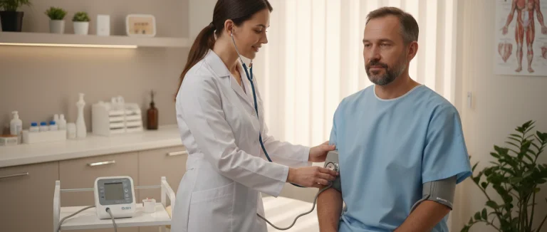 Врач проводит физикальное обследование