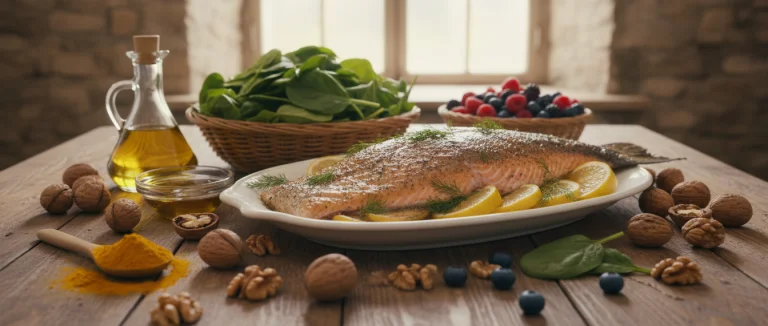 Тарелка с анти‑воспалительной пищей