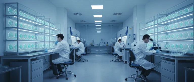 Лаборатория с культурами стволовых клеток