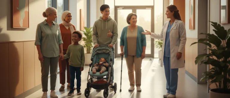 Разнообразные пациенты на профилактическом визите