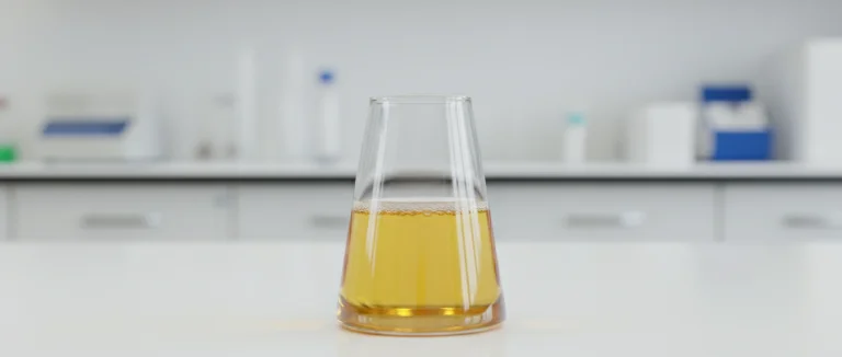 Лабораторный стаканчик с мочой