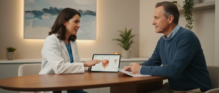 Врач обсуждает план лечения недержания