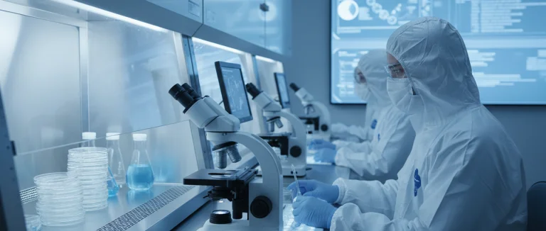 Лаборатория, где обрабатывают стволовые клетки