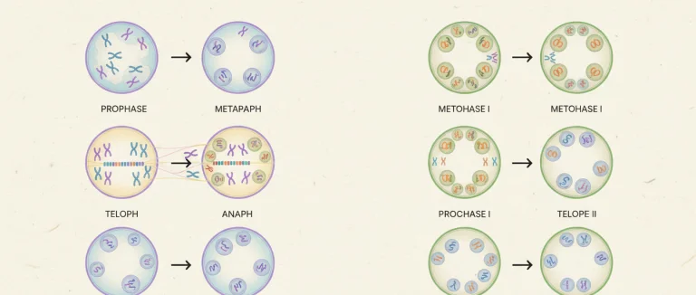 Иллюстрация митоза и мейоза