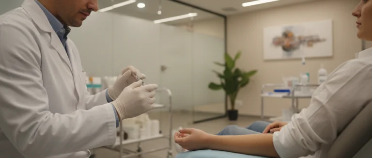 пациент проходит процедуру стволовых клеток